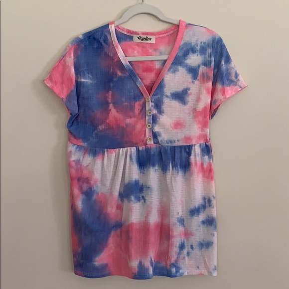 Tie-Dye Babydoll Top - Picture 5 of 7